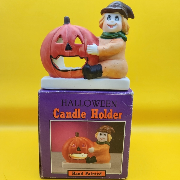 Vintage Halloween Candle Holder 3 Inch - Picture 1 of 6